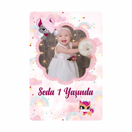 Minişler Temalı Doğum Günü Magneti